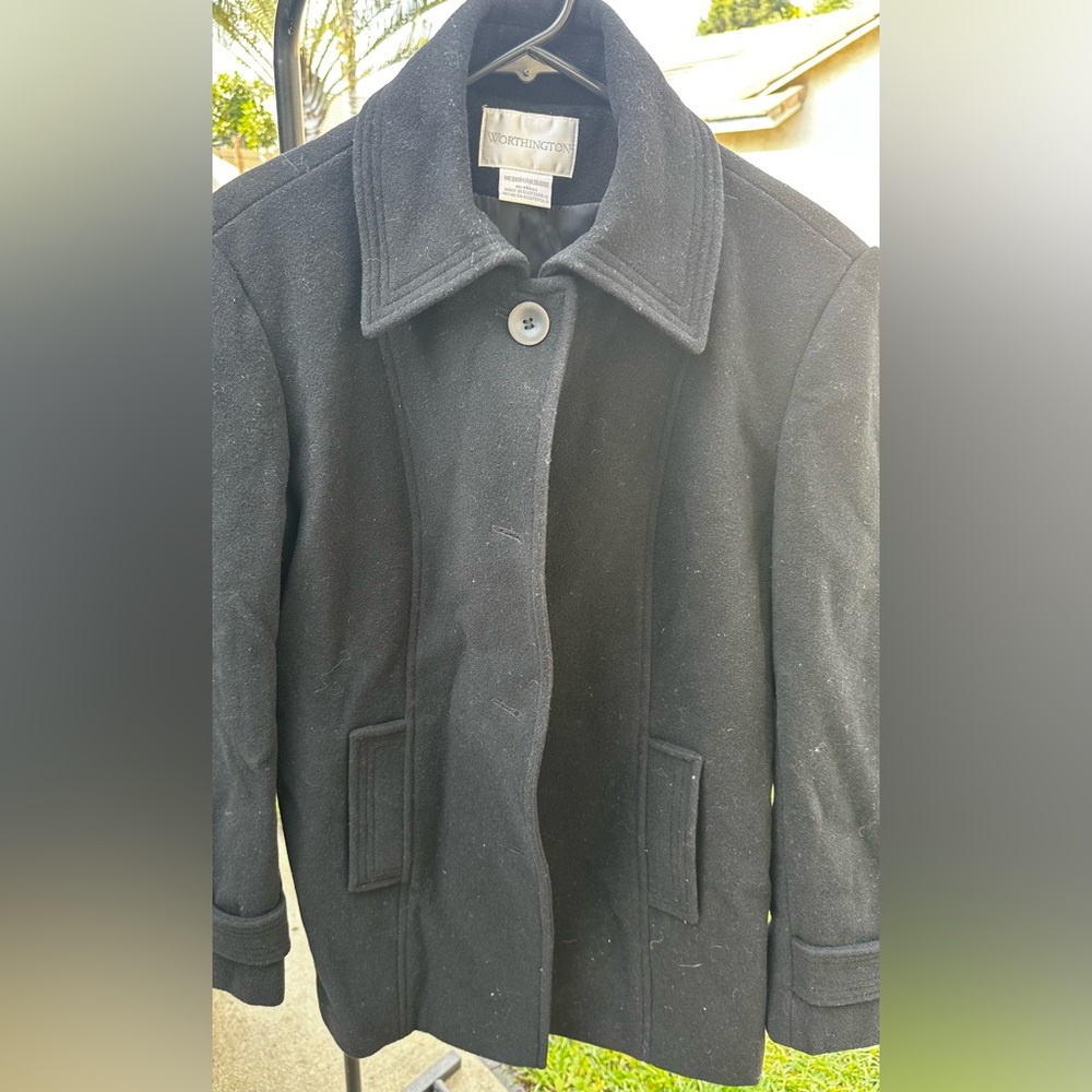 Worthington Black Pea Coat for Women